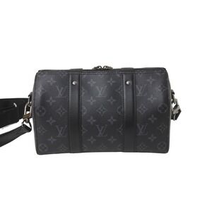 Louis Vuitton Shoulder Black Canvas Keepall Eclipse Monogram Bag City